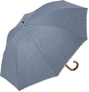晴雨兼用傘　50cm　ショート　デニム調　裏ブラックコーティング　日傘　UV対策
