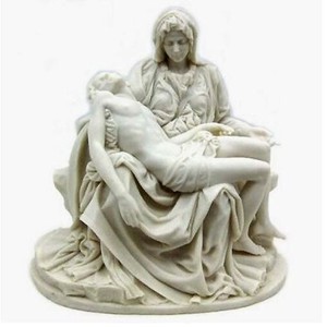 ピエタ 大理石風仕上げ彫像 サンピエトロ大聖堂 ルネッサンス彫刻 ミケランジェロ作（輸入品