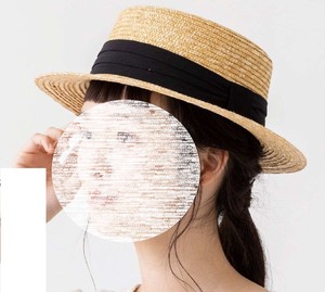 Ribbon Attached Straw Boater Hat 2 102
