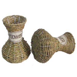 牧歌的な模造籐織り花瓶 YMB696