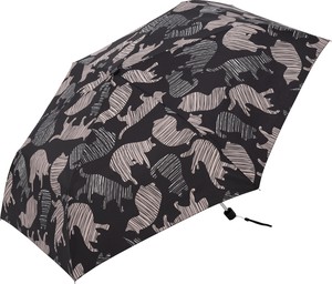 婦人　55cm　ミニ傘　らくがきキャット　スリムタイプ　ネコ　　折り畳み傘
