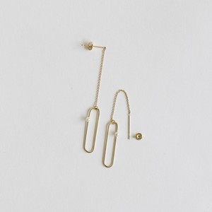 Brass Pierced Earring Brass Light Chain
