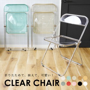 Clear Chair 10 colors Folded Steel Frame polycarbonate