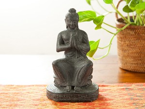 卓上ストーンオブジェ リアナ仏陀 石像 アンティーク加工