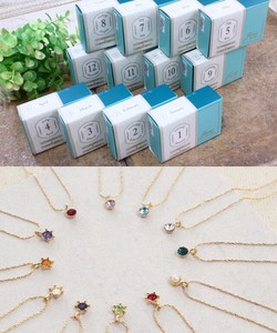 Genuine Stone Necklaces Pearls/Moon Stone Set of 12 Made in Japan