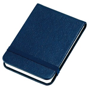 Leather Hard Cover Memo Pad Navy