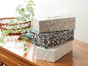 Pearl Shell Tissue Box Natural