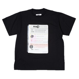 MM6 Maison Margiela Tシャツ BLACK NOTEBOOK GRAPHIC T-SHIRT S52GC0235 レディース メゾンマルジェラ