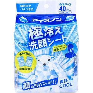 アイスノン 極冷え洗顔シート 厚手タイプ ミントの香り 20枚×2個入