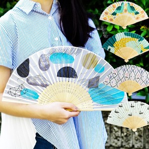 cozyca products Silk Folding Fan Japanese Craft