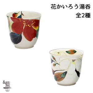 Mino Ware Pottery 1Pc Hana Kairo Japanese Tea Cup 2 type Camellia Magnolia