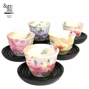 Mino ware Japanese Teacup Gift Japanese Style Set Pottery Indigo