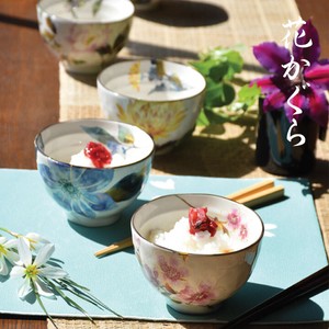 Mino Ware Gift Flower Rice Bowl