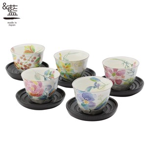 Mino ware Japanese Teacup Gift Japanese Style Set Pottery Indigo