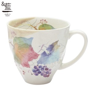 Mino ware Mug single item Japanese Style Grapes Pottery Indigo