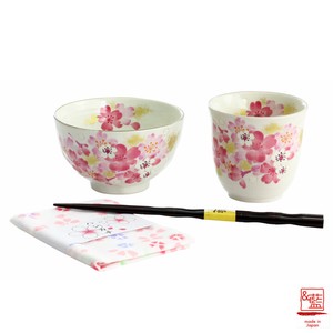 Mino Ware Gift Kirara Rice Bowl Japanese Tea Cup Handkerchief