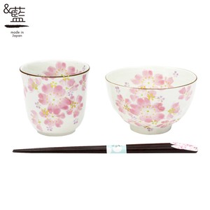 Mino ware Rice Bowl Gift Japanese Style Pottery Indigo