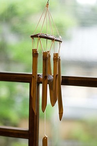 竹とココナッツの風鈴（小サイズ）