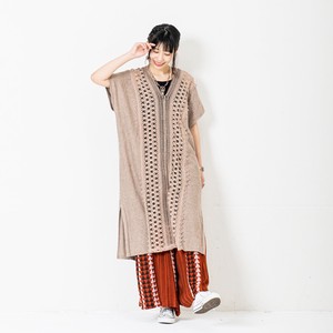 Cotton Lace Knitted Poncho One-piece Dress