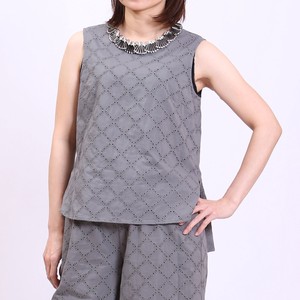 Embroidery Lace Sleeveless Blouse