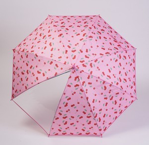 ◆2022新商品◆ 【モフモフ】子供用雨傘・長傘　チェリープリント