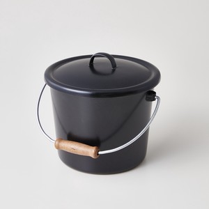 Enamel Storage Jar/Bag black