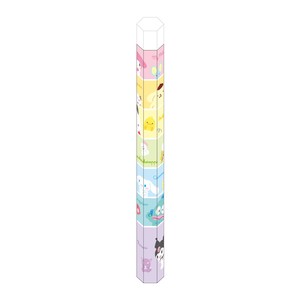 Tease Sanrio Hexagon Long Slim Eraser Colorful Friend