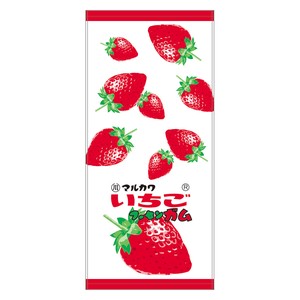 【ティーズ】お菓子シリーズプリントフェイスタオル　マルカワガム／いちご