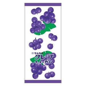 【ティーズ】お菓子シリーズプリントフェイスタオル　マルカワガム／グレープ