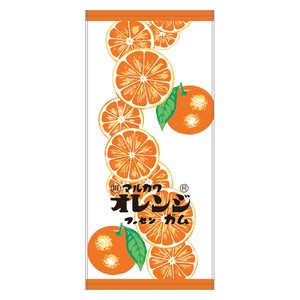 【ティーズ】お菓子シリーズプリントフェイスタオル　マルカワガム／オレンジ