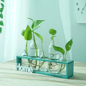 シンプルなガラスの花瓶 水耕栽培の透明なフラワーアレンジメント YMA815