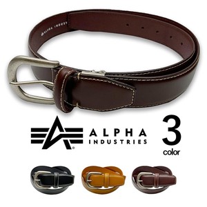 セール品 全3色 alpha industries アルファインダストリーズ リアルレザーステッチベルト(albp014s)