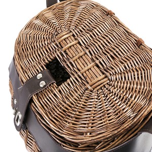 籐のフィッシュバスケット、手織りのフィッシュプロテクター 5#YMA490