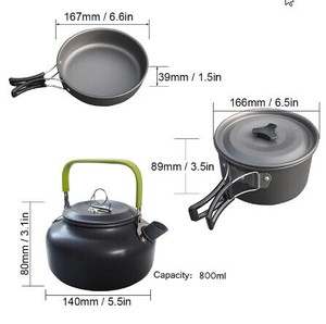 1 セット屋外鍋フライパンキャンプ調理器具ピクニック調理セット CHQB379