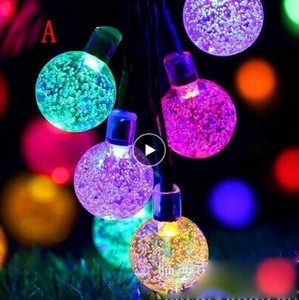 LEDソーラーランプボール　防水カラフルな妖精屋外ソーラーライト　ガーデンクリスマスパーティー