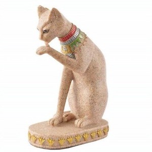 猫の置物 樹脂工芸品の砂岩 猫の家の装飾品はエジプトの猫動物 YMB1322