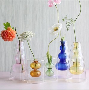 創造的な装飾水耕植物ガラス花瓶 YMA1380