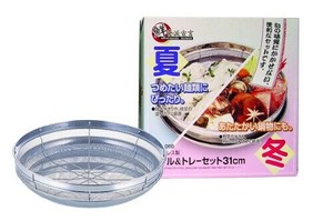 日本製 made in japan 鮮食派宣言浅ザル&トレーセット 箱入31cm OS-06B