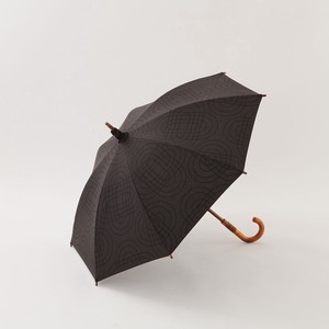 日傘(晴雨兼用) 47cm T/C ジオメトリック BLACK 【392／サンキューニ】 Q095