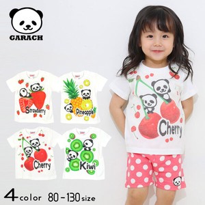 Kids' Short Sleeve T-shirt Fruits Panda