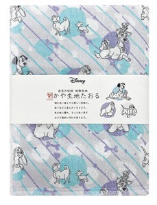 【日本製】Disney ディズニー かや生地 たおる 『Dogs』 奈良の 蚊帳生地 使用