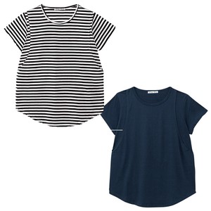 Breast-Feeding Attached Short Sleeve T-shirt