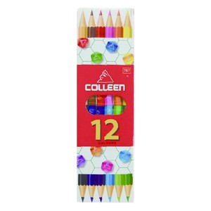 7 87 Hexagon 6 Pcs 12 Colors with box Colored Pencil
