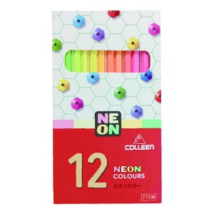 775 Hexagon 11 Colors with box Fluorescence Colored Pencil