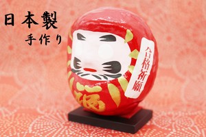 Made in Japan Handmade Good Luck Size 1 Daruma Red Passed Lucky Goods Interior