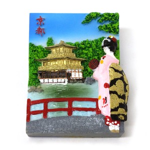 Japanese Pattern Poly Magnet Kinkaku Temple