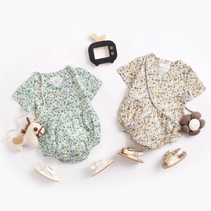 Baby Dress/Romper Floral Pattern Rompers Kids Short-Sleeve