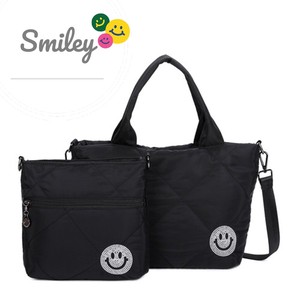Set Embroidery Water-Repellent Kilting 2WAY Tote Mother Bag