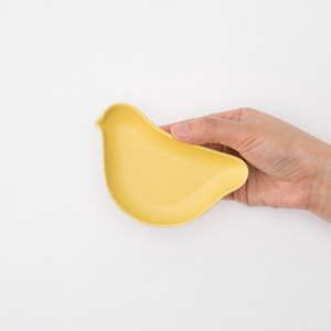 Bird-shaped Kotorizara Small Plate Yellow