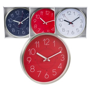 Stainless Clock Wall Clock Wall Clock White Blue Red American